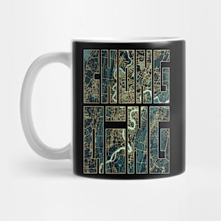 Chongqing, China City Map Typography - Summer Mug